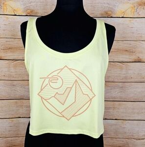 NWT prAna Women’s Alpenglow Crop Tank Lime Squeeze Mountain Size Medium